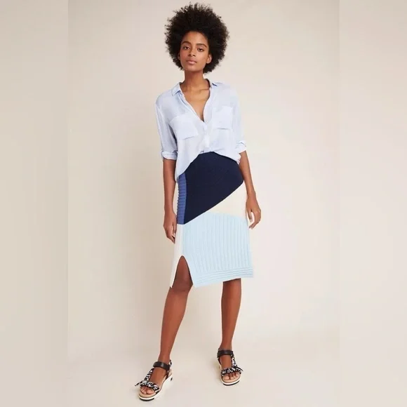 Maeve by Anthropologie Color blocked Sweater Pencil Skirt Small - Picture 5 of 10